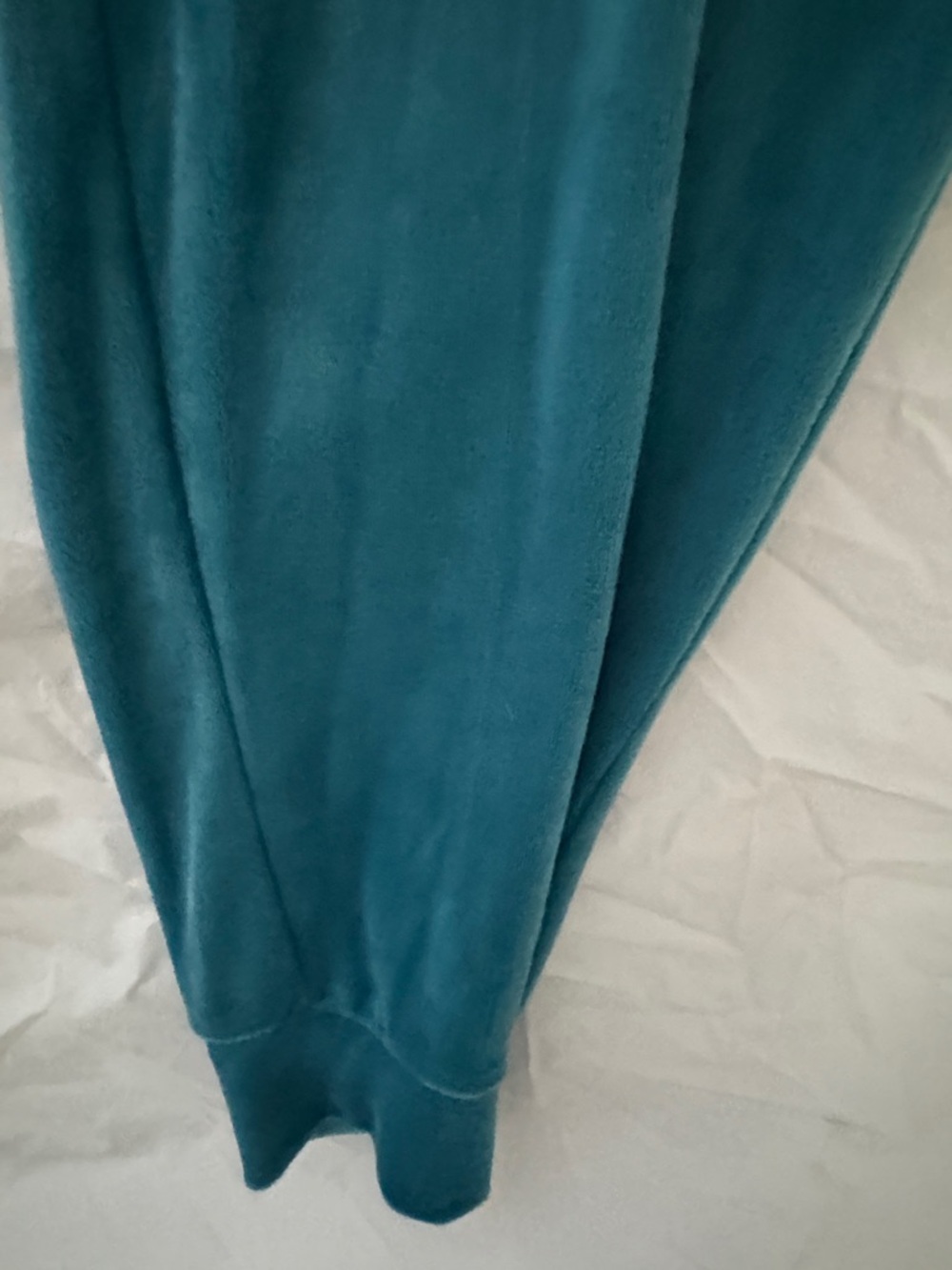 Juicy Couture 90’s Y2K Teal Velour Joggers with Logo Waistband - Picture 3 of 5